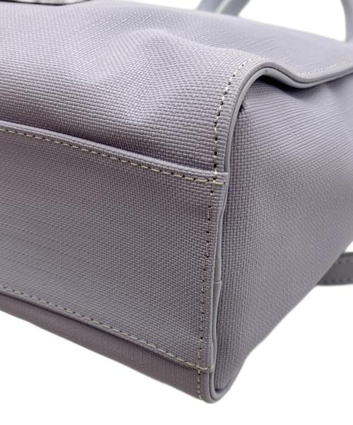 BLUE LABEL CRESTBRIDGE（ブルーレーベルクレストブリッジ）BLUE LABEL CRESTBRIDGE (ブルーレーベルクレストブリッジ) ソリッド PVC 2WAYバッグ ラベンダーの古着・服飾アイテム
