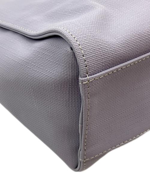 BLUE LABEL CRESTBRIDGE（ブルーレーベルクレストブリッジ）BLUE LABEL CRESTBRIDGE (ブルーレーベルクレストブリッジ) ソリッド PVC 2WAYバッグ ラベンダーの古着・服飾アイテム