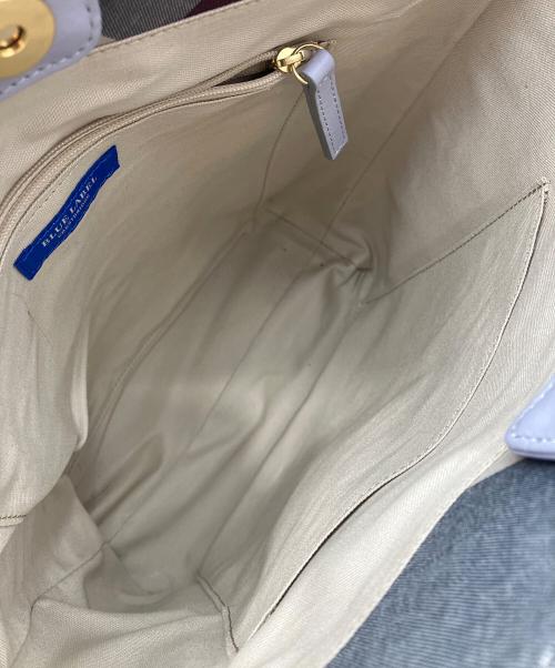 BLUE LABEL CRESTBRIDGE（ブルーレーベルクレストブリッジ）BLUE LABEL CRESTBRIDGE (ブルーレーベルクレストブリッジ) ソリッド PVC 2WAYバッグ ラベンダーの古着・服飾アイテム