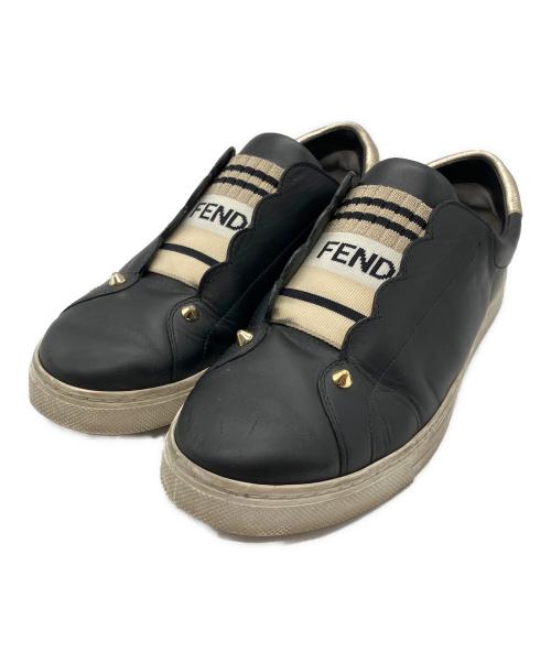 FENDI（フェンディ）FENDI (フェンディ) エラスティックバンド スニーカー スリッポン ブラック サイズ:38の古着・服飾アイテム