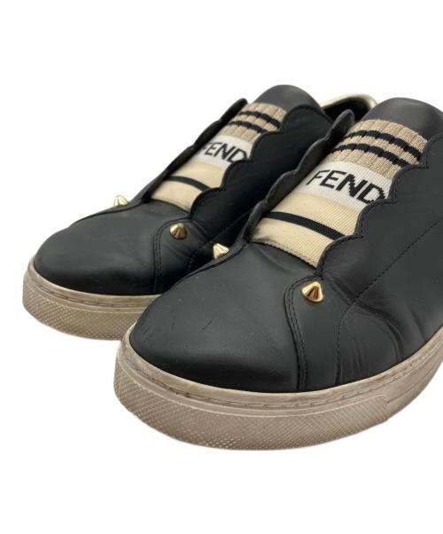FENDI（フェンディ）FENDI (フェンディ) エラスティックバンド スニーカー スリッポン ブラック サイズ:38の古着・服飾アイテム