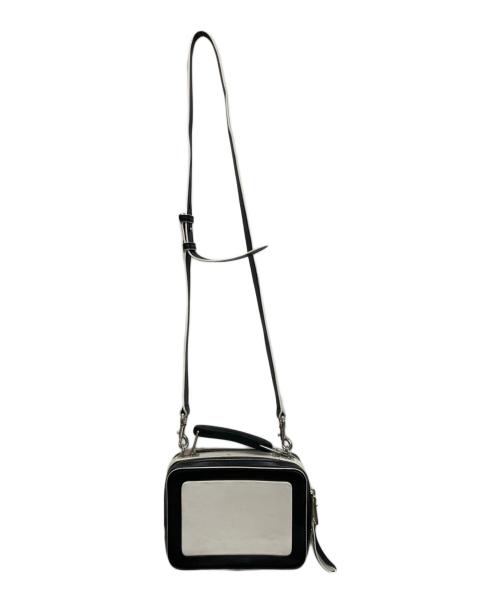 MARC JACOBS（マークジェイコブス）MARC JACOBS (マークジェイコブス) THE BOX 20 ショルダーバッグ ホワイト×ブラックの古着・服飾アイテム