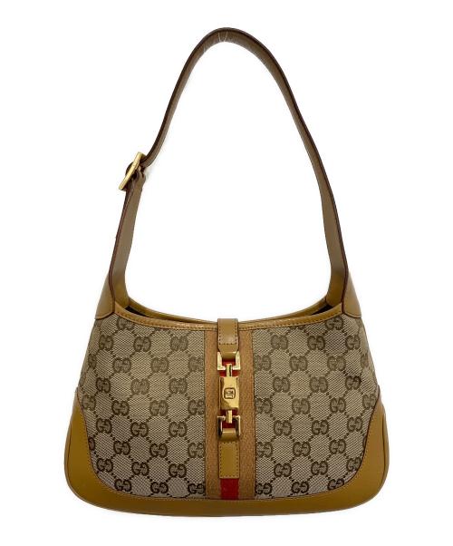 GUCCI（グッチ）GUCCI (グッチ) Jackie ジャッキー ハンドバッグ ブラウンの古着・服飾アイテム