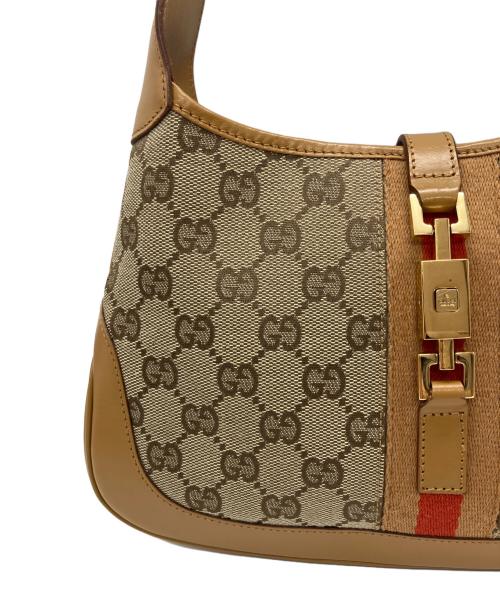 GUCCI（グッチ）GUCCI (グッチ) Jackie ジャッキー ハンドバッグ ブラウンの古着・服飾アイテム
