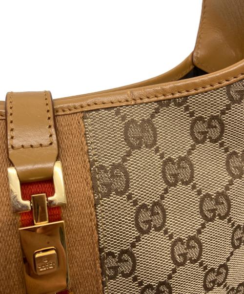 GUCCI（グッチ）GUCCI (グッチ) Jackie ジャッキー ハンドバッグ ブラウンの古着・服飾アイテム