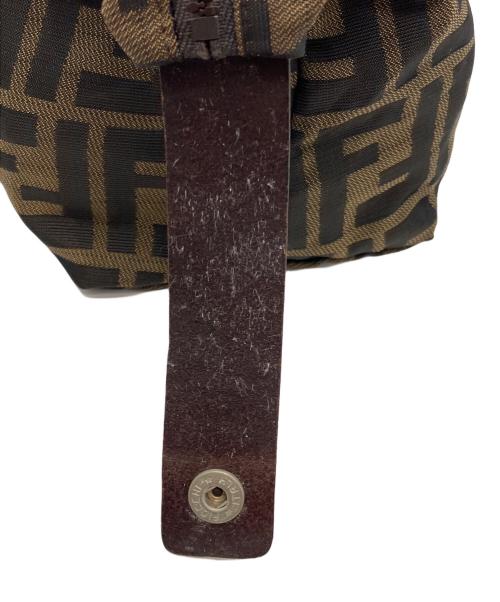 FENDI（フェンディ）FENDI (フェンディ) ズッカ柄ハンドポーチ ブラック×ブラウンの古着・服飾アイテム