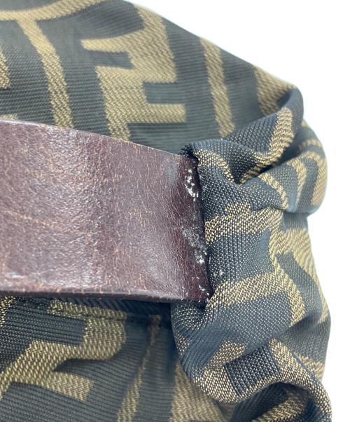 FENDI（フェンディ）FENDI (フェンディ) ズッカ柄ハンドポーチ ブラック×ブラウンの古着・服飾アイテム