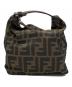 FENDI (フェンディ) ズッカ柄ハンドポーチ ブラック×ブラウン：20000円