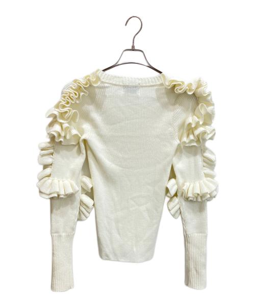 Bibiy.（ビビィ）Bibiy. (ビビィ) FLORENTINA FRILL KNIT ホワイト サイズ:Freeの古着・服飾アイテム