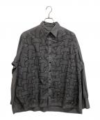 NEMETHネメス）の古着「Shirt 893 89 Pattern Rope Print 総柄シャツ」｜グレー