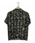 RUDE GALLERY BLACK REBEL（ルードギャラリー ブラックレーベル）の古着「半袖総柄シャツ」｜ブラック