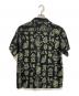 RUDE GALLERY BLACK REBEL (ルードギャラリー ブラックレーベル) 半袖総柄シャツ ブラック サイズ:M：6000円