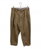 BEAMSビームス）の古着「2 Pleats Tapered Twill」｜ブラウン