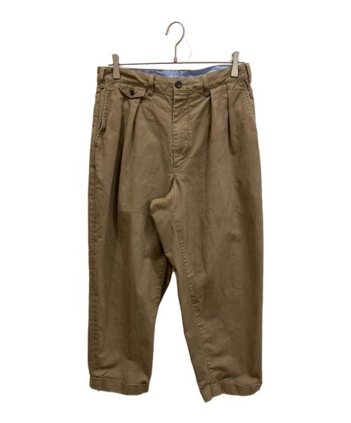 BEAMS（ビームス）BEAMS (ビームス) 2 Pleats Tapered Twill ブラウン サイズ:Mの古着・服飾アイテム
