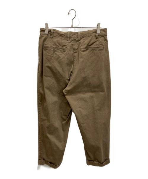 BEAMS（ビームス）BEAMS (ビームス) 2 Pleats Tapered Twill ブラウン サイズ:Mの古着・服飾アイテム