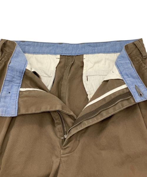 BEAMS（ビームス）BEAMS (ビームス) 2 Pleats Tapered Twill ブラウン サイズ:Mの古着・服飾アイテム