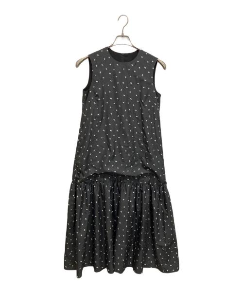 Loulou Willoughby（ルルウィルビー）Loulou Willoughby (ルルウィルビー) キカドットノースリワンピース ブラック サイズ:2の古着・服飾アイテム