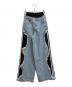 adidas（アディダス）の古着「ADILENIUM 5.0 デコンストラクテッド デニムパンツ」｜ブルー×ブラック
