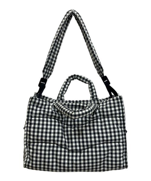 Coachtopia（コーチトピア）Coachtopia (コーチトピア) Loop Tote With Gingham Pattern/ループ トートバッグ ホワイト×ブラックの古着・服飾アイテム