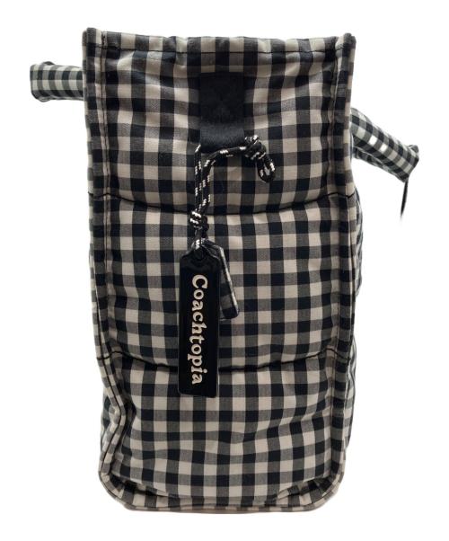 Coachtopia（コーチトピア）Coachtopia (コーチトピア) Loop Tote With Gingham Pattern/ループ トートバッグ ホワイト×ブラックの古着・服飾アイテム