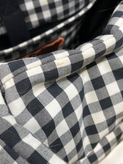 Coachtopia（コーチトピア）Coachtopia (コーチトピア) Loop Tote With Gingham Pattern/ループ トートバッグ ホワイト×ブラックの古着・服飾アイテム
