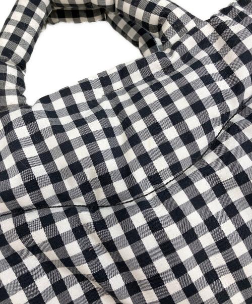 Coachtopia（コーチトピア）Coachtopia (コーチトピア) Loop Tote With Gingham Pattern/ループ トートバッグ ホワイト×ブラックの古着・服飾アイテム