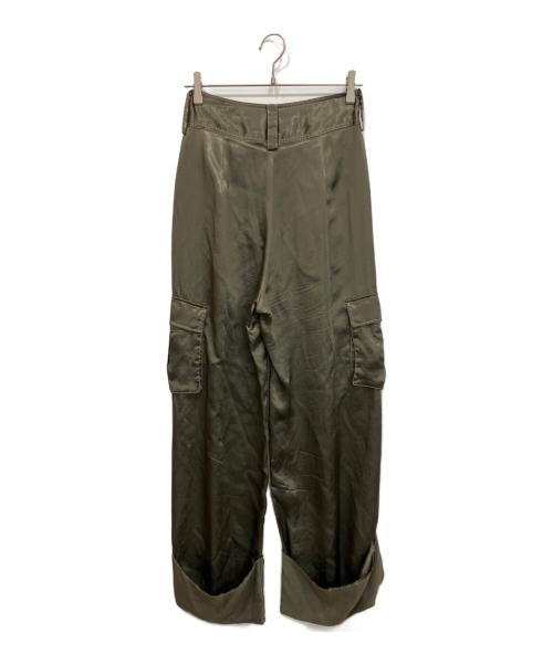 NOUNLESS（ナウンレス）NOUNLESS (ナウンレス) SHINY POCKET WIDE PANTS/カーゴパンツ グリーン サイズ:2の古着・服飾アイテム