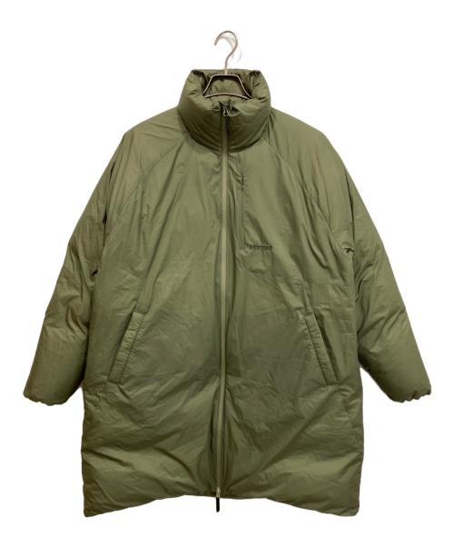 MARMOT（マーモット）Marmot (マーモット) 750FP Vertical Long Down Jacket ダウンジャケット オリーブ サイズ:Lの古着・服飾アイテム