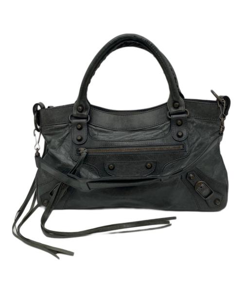 BALENCIAGA（バレンシアガ）BALENCIAGA (バレンシアガ) ザ・ファースト シティ 2WAY ハンドバッグ グレーの古着・服飾アイテム
