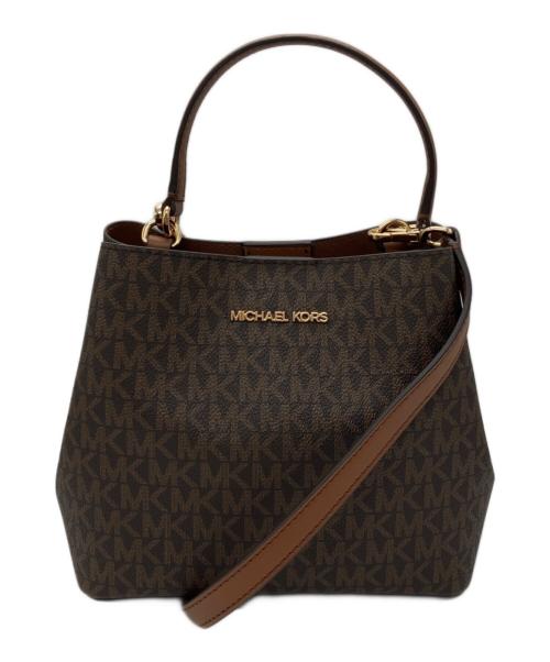 MICHAEL KORS（マイケルコース）MICHAEL KORS (マイケルコース) 2WAYバッグ ブラウンの古着・服飾アイテム