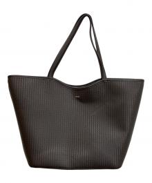 BOSS（ボス）の古着「Anett New Big Tote/テクスチャーフェイクレザー トートバッグ」｜ブラウン