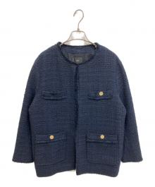 23区（ニジュウサンク）の古着「GIOLICA ツイード ジャケット」｜ネイビー