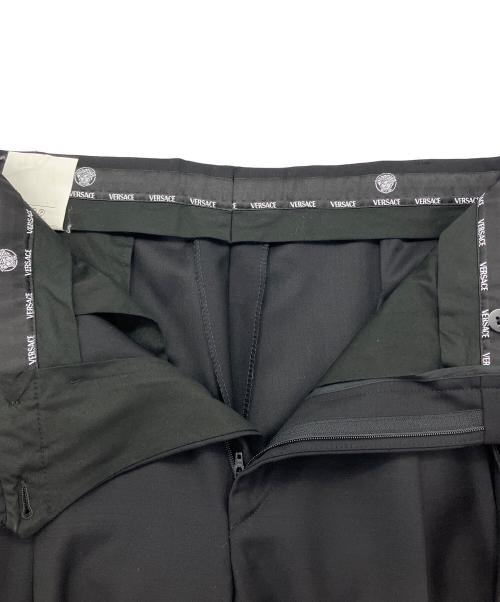 VERSACE（ヴェルサーチ）VERSACE (ヴェルサーチ) ウールモヘア セットアップスーツ ブラック サイズ:48Rの古着・服飾アイテム