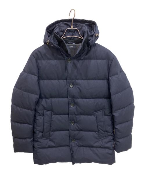SHIPS（シップス）SHIPS (シップス) ALLIED FEATHER&DOWN 加工 ウール ボタン ダウンジャケット ネイビー サイズ:Lの古着・服飾アイテム