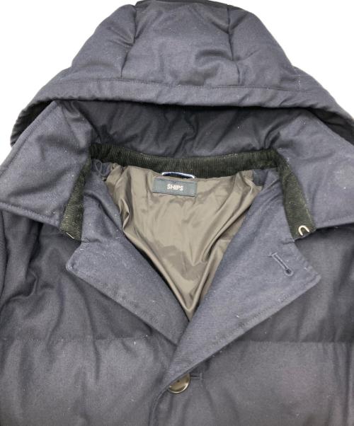 SHIPS（シップス）SHIPS (シップス) ALLIED FEATHER&DOWN 加工 ウール ボタン ダウンジャケット ネイビー サイズ:Lの古着・服飾アイテム