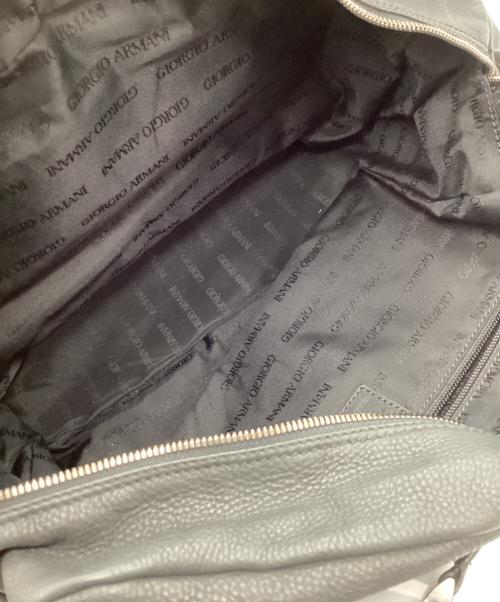 GIORGIO ARMANI（ジョルジオアルマーニ）GIORGIO ARMANI (ジョルジオアルマーニ) レザーショルダーバッグ ブラックの古着・服飾アイテム