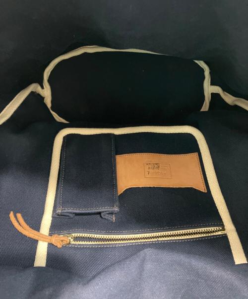 Just Campagne（ジュスト・カンパーニュ）Just Campagne (ジュスト・カンパーニュ) PRAIRIE (プレリー) レザーバスケットバッグ ネイビーの古着・服飾アイテム