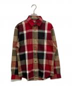 BLACK LABEL CRESTBRIDGEブラックレーベル クレストブリッジ）の古着「チェックシャツ」｜レッド