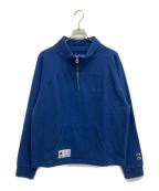 ZARA×Championザラ×チャンピオン）の古着「ハーフジップスウェット」｜ブルー