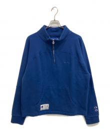 ZARA×Champion（ザラ×チャンピオン）の古着「ハーフジップスウェット」｜ブルー