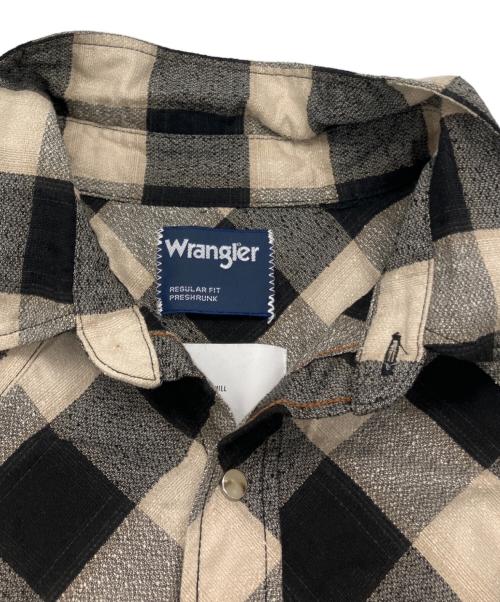 Wrangler（ラングラー）Wrangler (ラングラー) SUGARHILL (シュガーヒル) BIG OMBRE COWBOY SHIRT ブラック×ベージュ サイズ:freeの古着・服飾アイテム