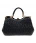 COACH (コーチ) マディソン ギャザード ツイスト キャリー サッチェル/2WAYバッグ ブラック：12000円