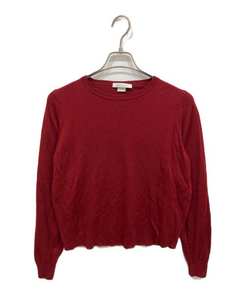 JOHN SMEDLEY（ジョンスメドレー）JOHN SMEDLEY (ジョンスメドレー) メリノウールクルーネックニット レッド サイズ:Mの古着・服飾アイテム