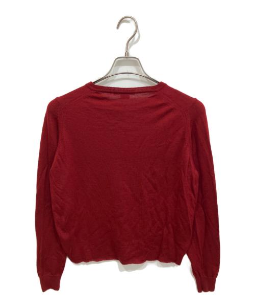 JOHN SMEDLEY（ジョンスメドレー）JOHN SMEDLEY (ジョンスメドレー) メリノウールクルーネックニット レッド サイズ:Mの古着・服飾アイテム