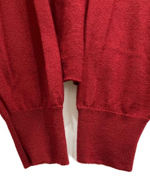 JOHN SMEDLEY（ジョンスメドレー）JOHN SMEDLEY (ジョンスメドレー) メリノウールクルーネックニット レッド サイズ:Mの古着・服飾アイテム