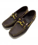 LOUIS VUITTONルイ ヴィトン）の古着「デッキシューズ」｜ブラウン×イエロー