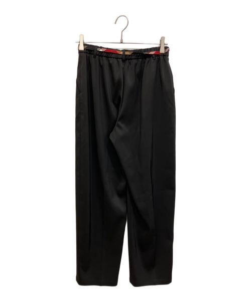 BLUE LABEL CRESTBRIDGE（ブルーレーベルクレストブリッジ）BLUE LABEL CRESTBRIDGE (ブルーレーベルクレストブリッジ) ダブルサテンカーブパンツ ブラック サイズ:Mの古着・服飾アイテム