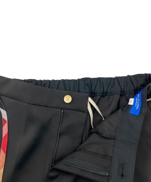 BLUE LABEL CRESTBRIDGE（ブルーレーベルクレストブリッジ）BLUE LABEL CRESTBRIDGE (ブルーレーベルクレストブリッジ) ダブルサテンカーブパンツ ブラック サイズ:Mの古着・服飾アイテム