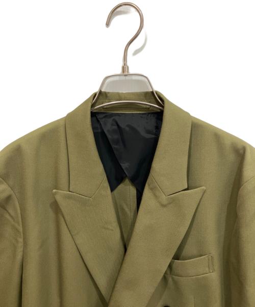 CABAN（キャバン）CABAN (キャバン) ライトウールギャバジン ダブルブレストジャケット オリーブ サイズ:Sの古着・服飾アイテム
