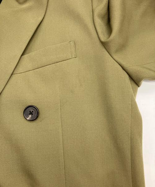 CABAN（キャバン）CABAN (キャバン) ライトウールギャバジン ダブルブレストジャケット オリーブ サイズ:Sの古着・服飾アイテム